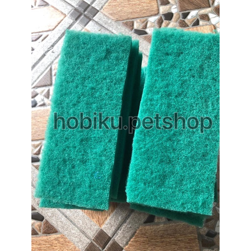 IMPORT Busa Filter Green Wool 25x10x2CM Media Filter Kolam Ikan