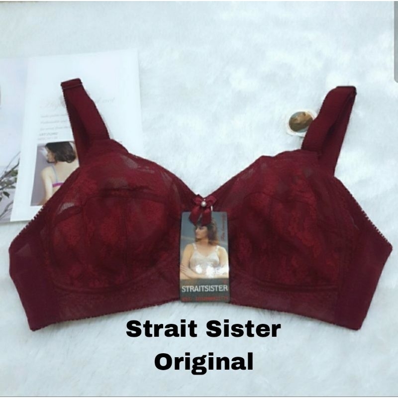 Bh/Bra Full Cup Tanpa Kawat Tanpa Busa/Bh Strait Sister Original/Bh Brukat Cup Besar/Cup A dan Cup B
