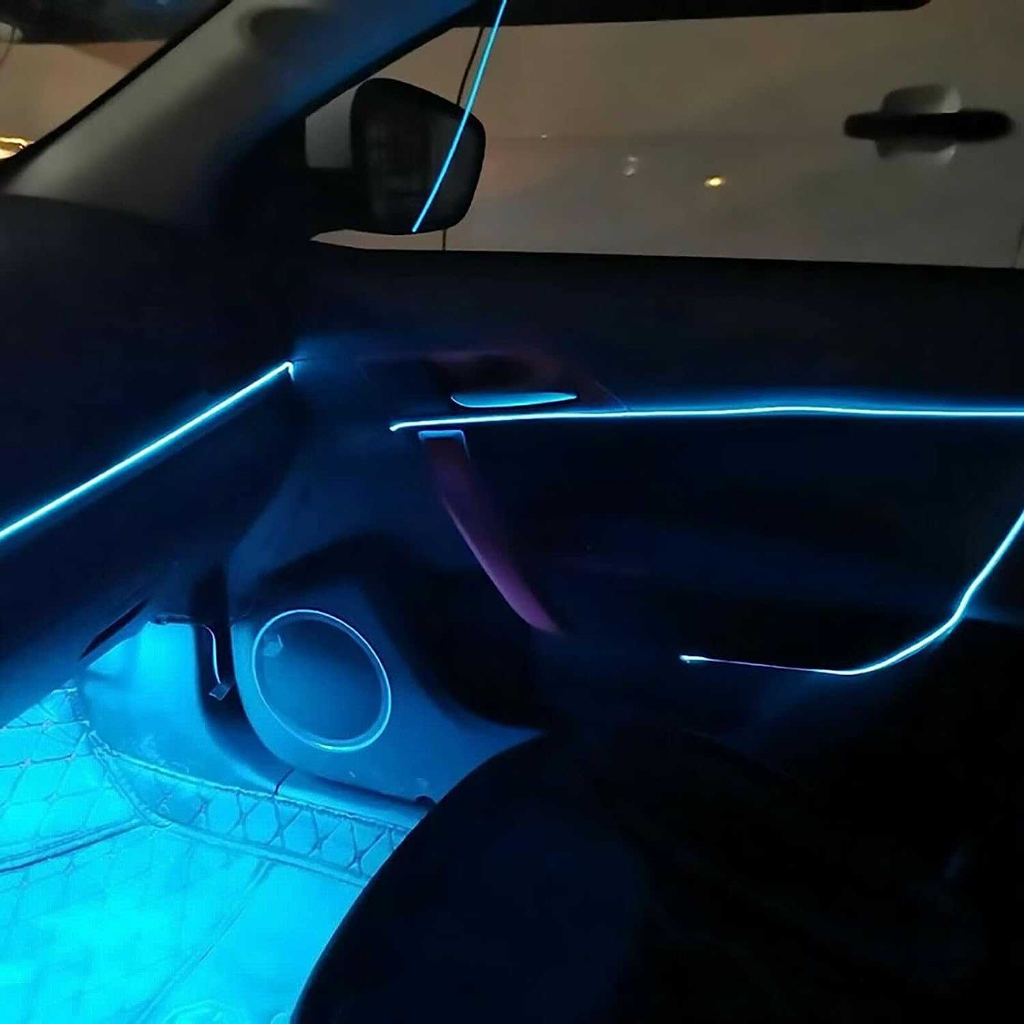 Lampu Hias Neon Car Interior Ambient EL Light USB 5V 3M Lampu Interior Mobil Cahaya Terang Hemat Daya Berkualitas