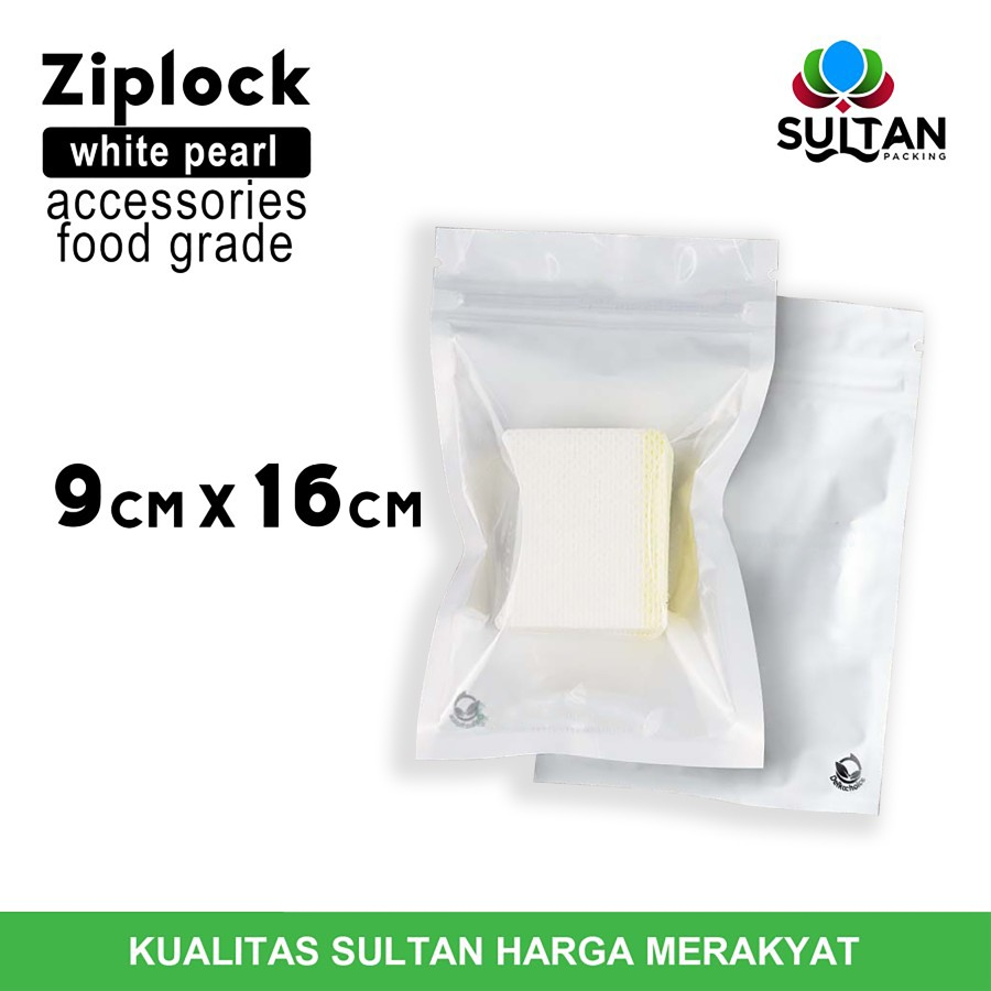 

PLASTIK KLIP ZIPLOCK BAG 9x16cm WHITE PEARL KEMASAN AKSESORIES DELKOCHOICE TERMURAH