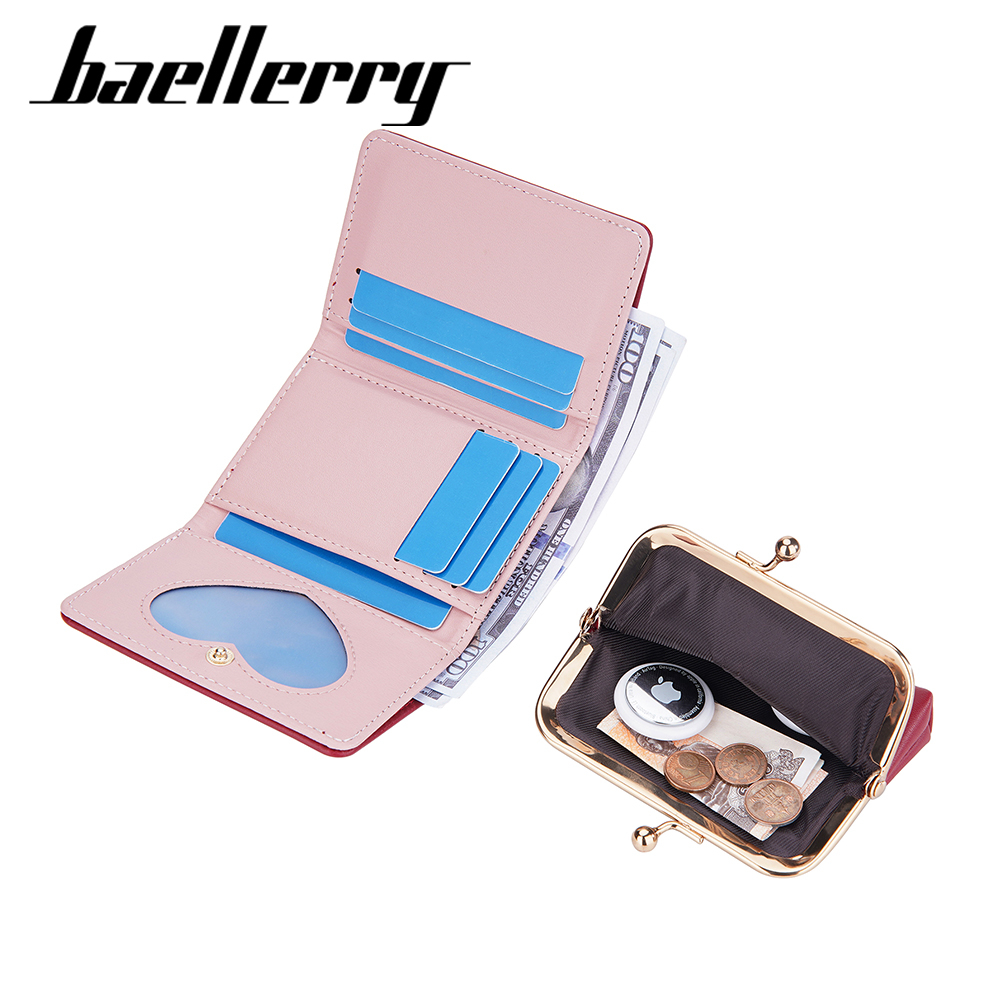 BAELLERRY N8321 Dompet Wanita Lipat Kecil 2 IN 1 Bahan Kulit PU Leather Premium WATCHKITE WKOS