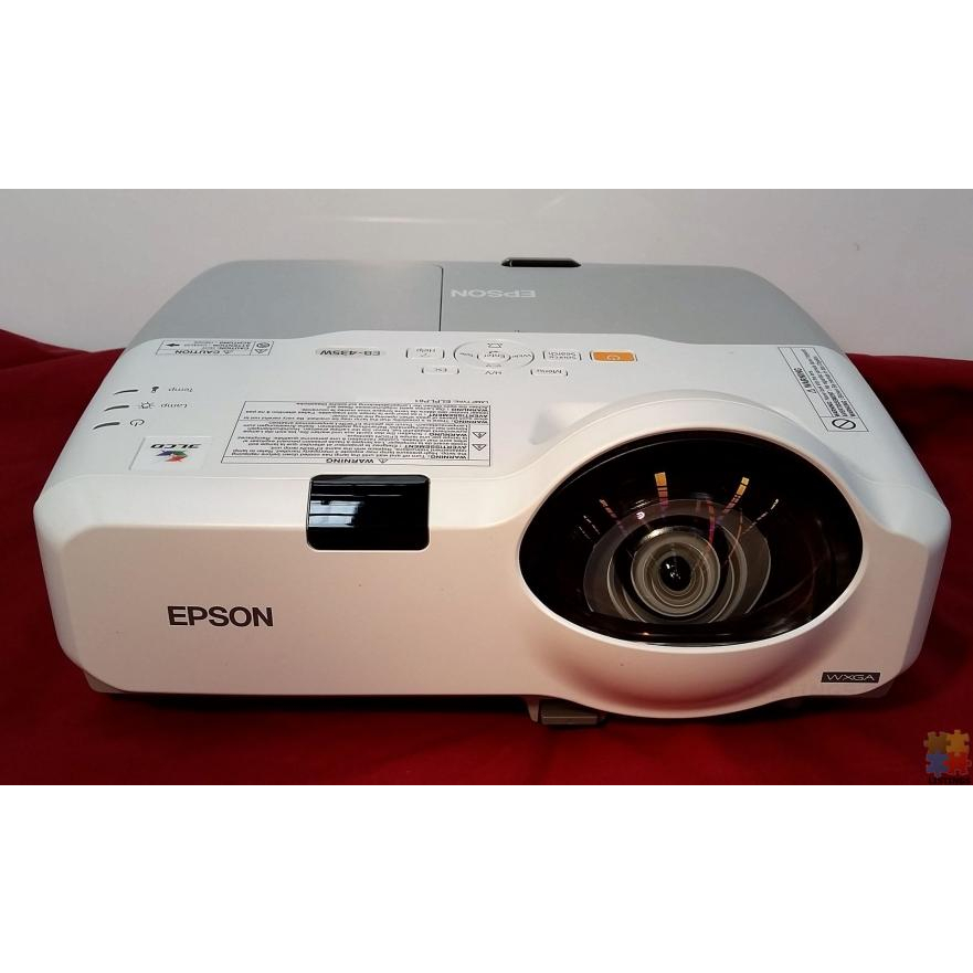 [JaVis] PROYEKTOR EPSON EB-435W XGA 3.000 Lumens 3LCD Projector Short Throw bekas Second Berkuallita
