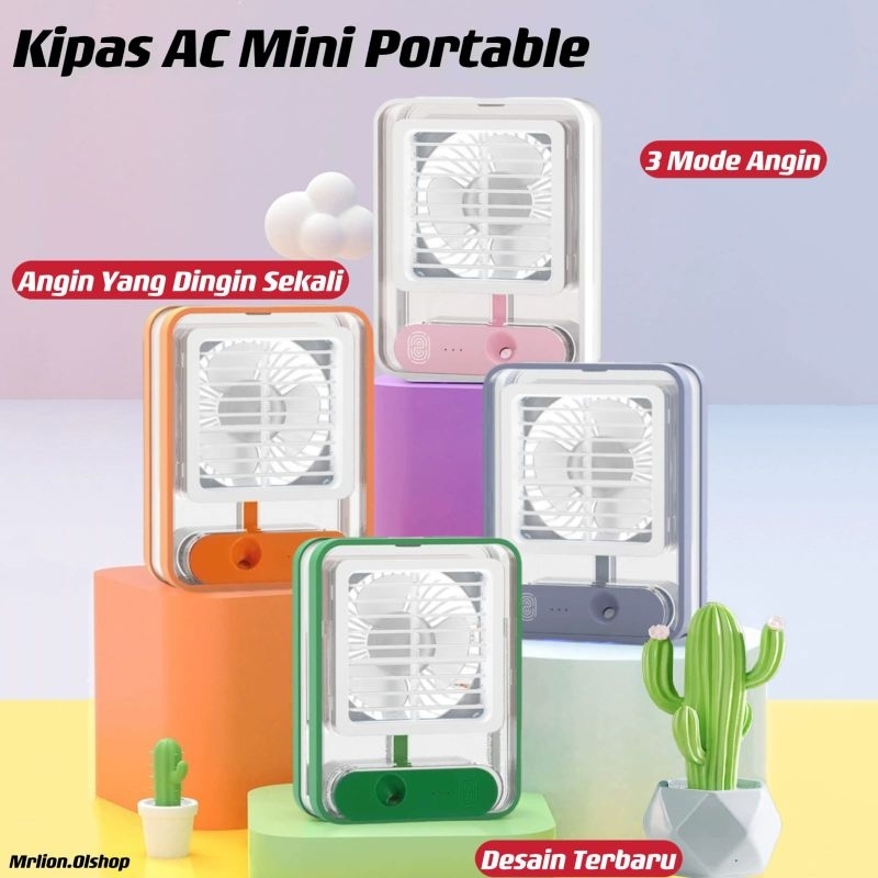 Mini AC Kipas Kabut Portable / Humidifer AC Kipas Angin Mini⭐ Mrlion ⭐