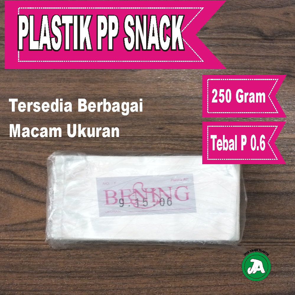 

Plastik PP Bening 9 x 15 Cm Plastik Snack Tebal 0.6 - 250 Gram