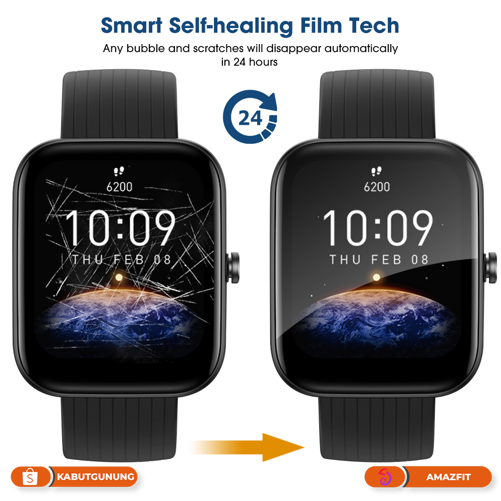 Anti Gores  For Amazfit Bip 3 / BIP 3 Pro TPU Full Screen Protector