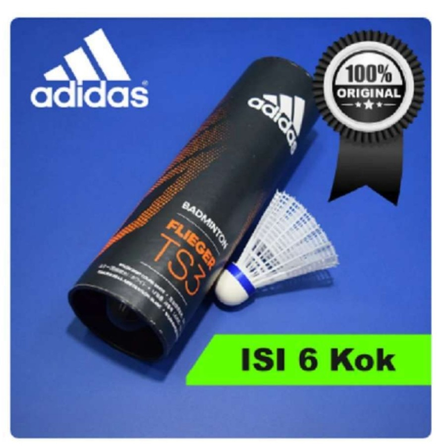 Shuttlecock Adidas Flieger TS3 Medium Speed Nylon Isi 6 - Cock Plastik