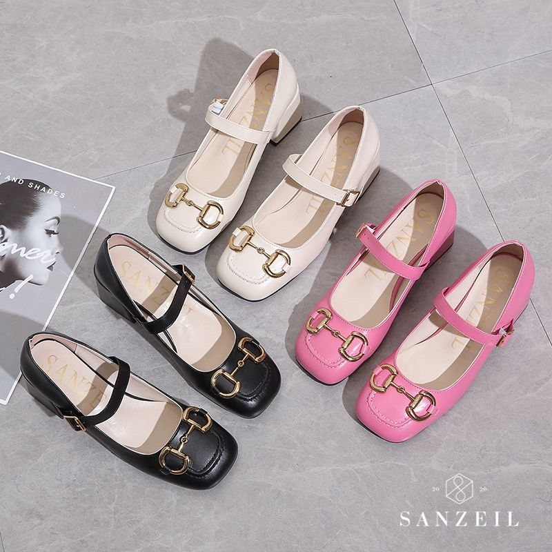 RYX - Launa Strappy Sepatu Gesper Hak Tahu Wanita Fashion Casual / Kantoran - Ori Import