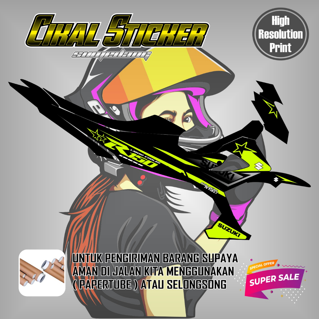 STRIPING VARIASI SATRIA FU FACELIFT 2013-2015 SIMPEL STICKER RACING05