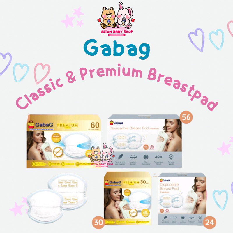 Gabag Classic &amp; Premium Breastpad 60 pc Gabag Breast Pad 60 pcs Bantalan Payudara