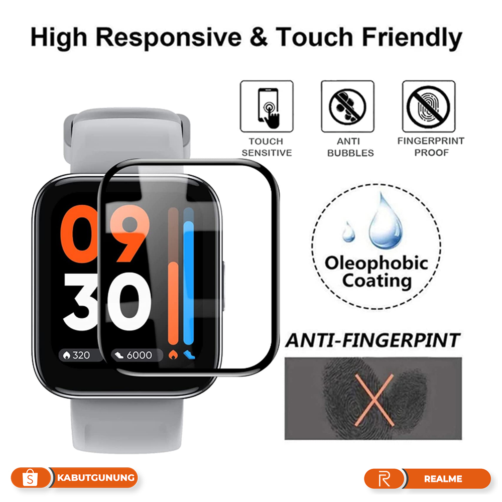 Anti Gores Full Cover Screen Protector For Realme Watch 3