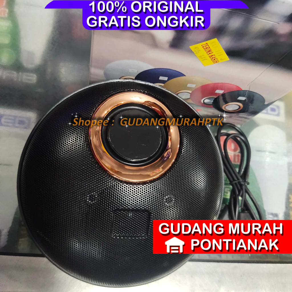 Salon Bluetooth Mobile Charge Speaker Portable WARNA RANDOM / ACAK Bulat 3kaki BESAR Model K23 Suara Nyaring dan bersih