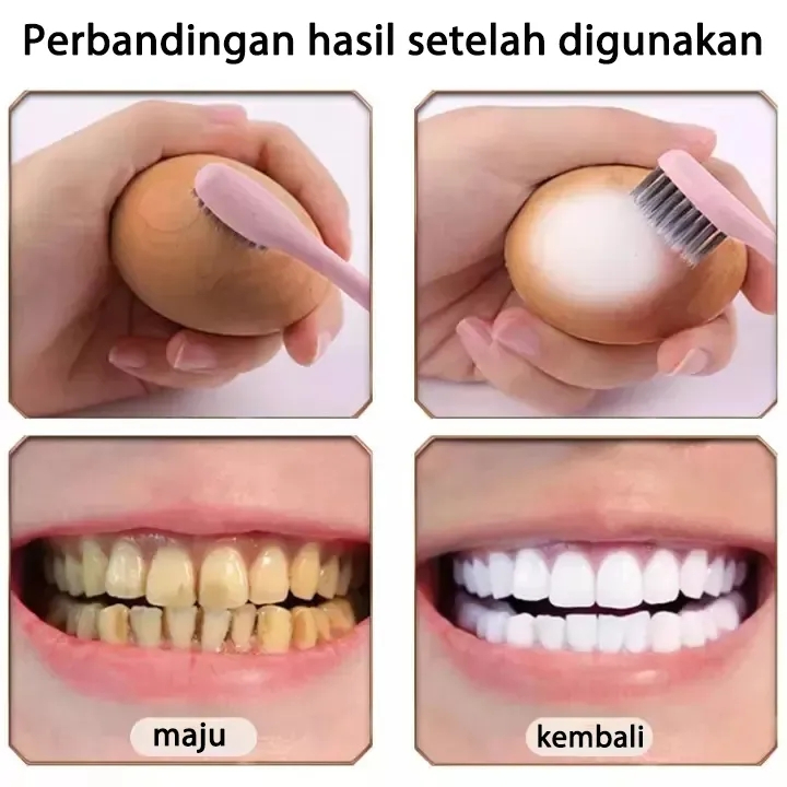 SADOER Teeth Whitening Powder Pemutih Gigi Pasta Gigi Sikat Menghilangkan Noda Pemutih Gigi Bubuk Mutiara Putih 50g