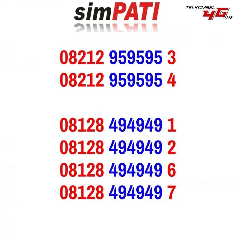 Kartu Perdana Nomor Cantik Telkomsel Simpati Murah
