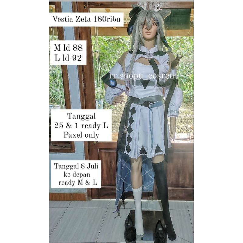 Rental kostum cosplay Vtuber Zeta+wig