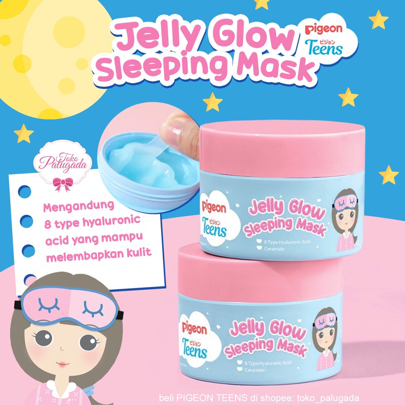 [BISA COD] Pigeon Teens Jelly Glow Sleeping Mask - Sleeping Mask Pigeon - Pigeon Jelly Glow - Masker Pigeon