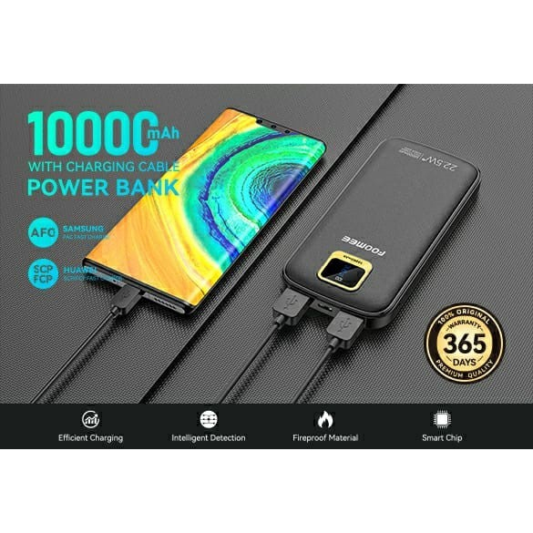 Powerbank 10000 mAh Foomee FP117 Powerbank Fast Charging 22.5W+PD 20W