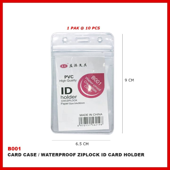 

Card Case ID Card Zipper Ukuran 6,5x9CM Isi 10 PCS