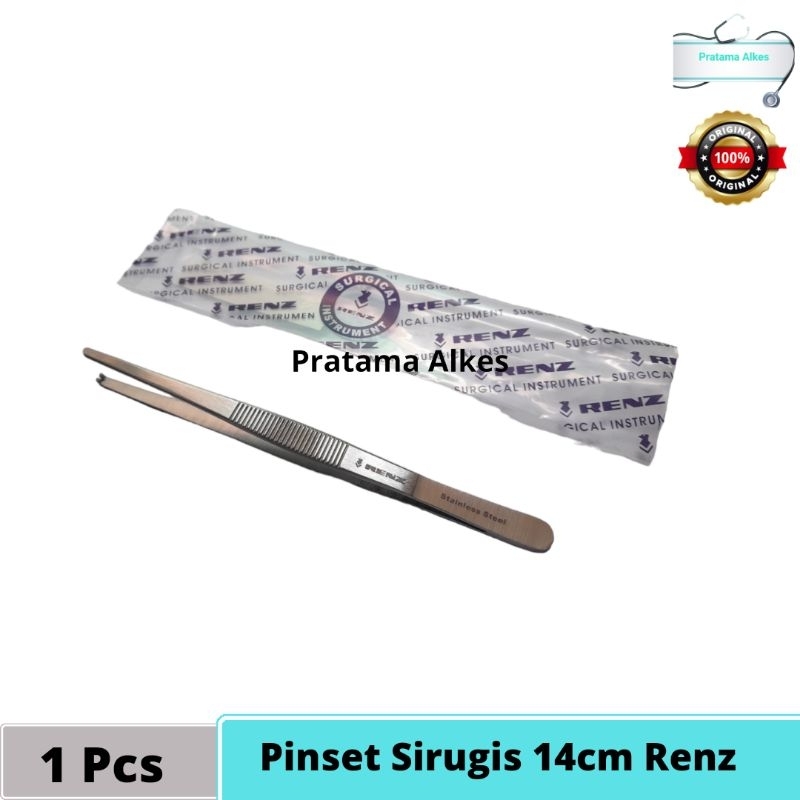 Pinset Anatomis / Sirugis 14cm RENZ / Pincet Anatomis / Sirugis 14cm RENZ