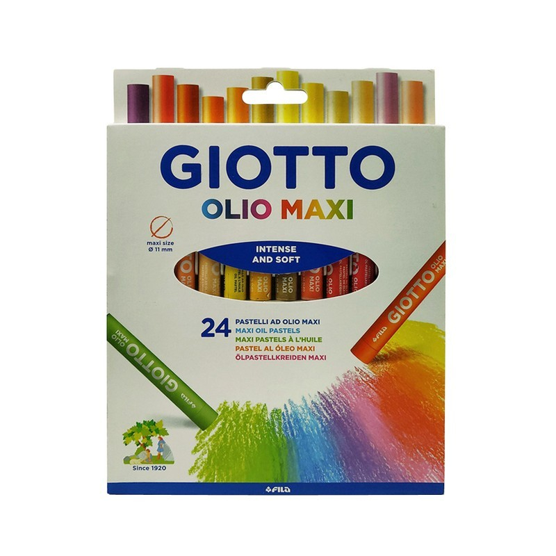 Tbmo Giotto Oil Pastel 11MM 24 Colour Box New Packing Bantex 293800