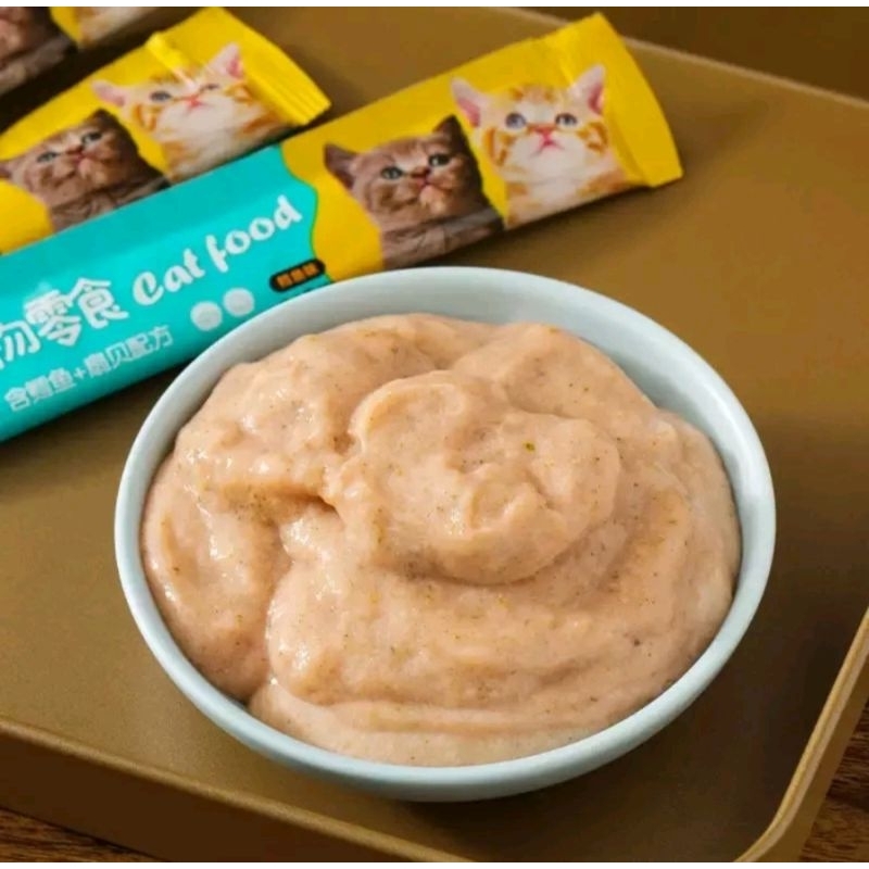 Creamy Treats Snack Kucing 15g Cat Food Makanan Cemilan Kitten Bergizi Shaestore15