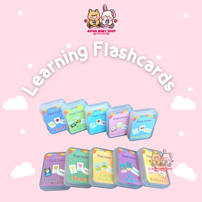 Mainan Flashcard Kids WITH CASE Learning Flashcard Kartu Pintar Anak Mainan Edukasi