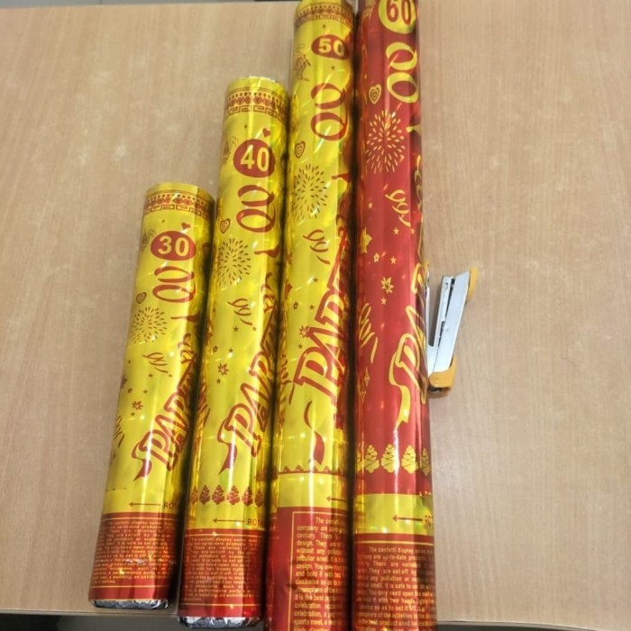 CONFETTI PARTY POPPER CONVERTI PESTA UK 30 40 50 60 CM KEMBANG API KERTAS