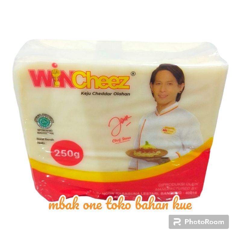 

WinCheez Keju Cheddar Olahan 250gram keju chef Juna