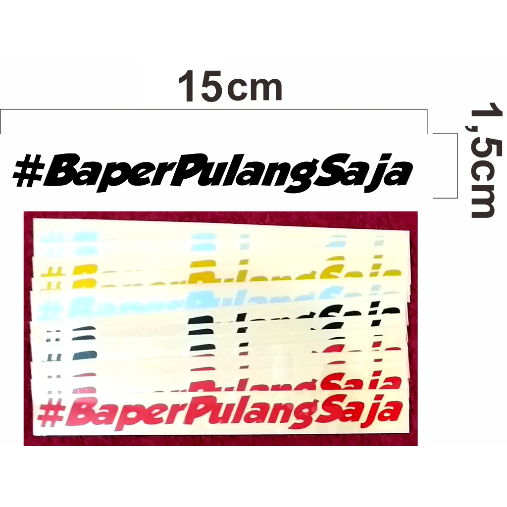 Stiker cutting baper pulang saja, sticker viral lucu baper pulang saja
