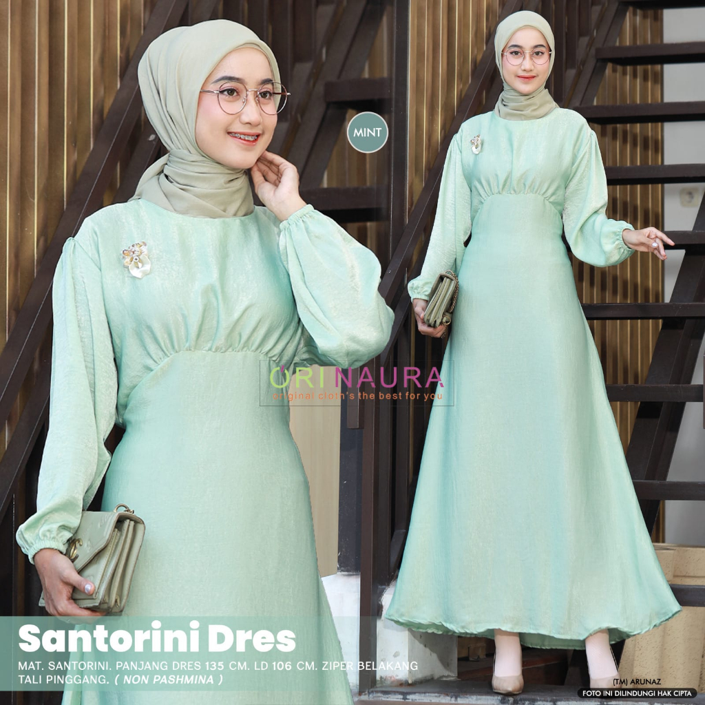 Santorini Dress Gamis Muslim Original Produk By Orinaura