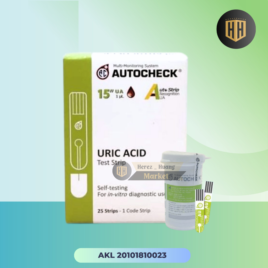 AUTOCHECK URIN ACID Strip Test Autocheck Asam Urat Isi 25 Strips