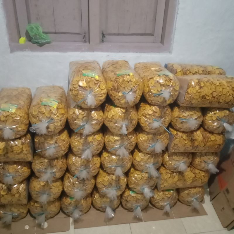 

kripik pisang koin rasa manis berat: 5kg