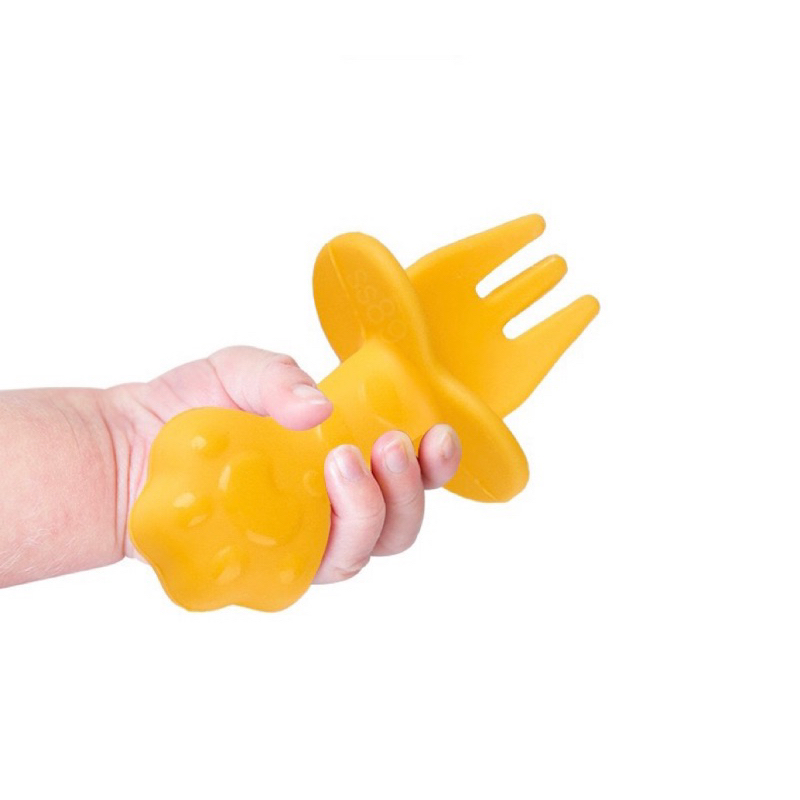 Paket sendok garpu anak travel silikon food grade BPA free baby safety