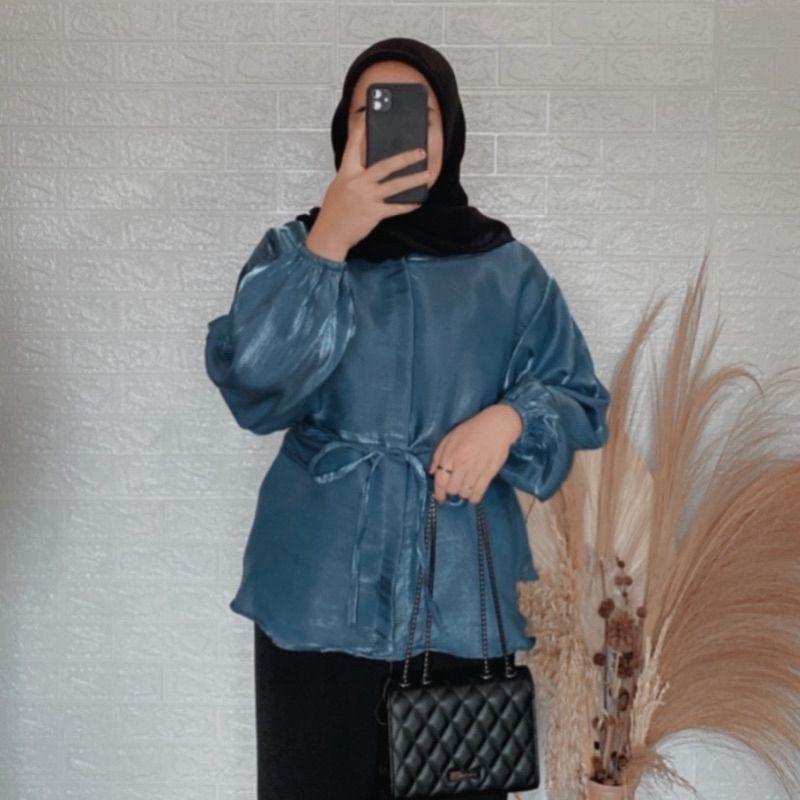 Becca Blouse Wanita Shimmer Oversize Jumbo