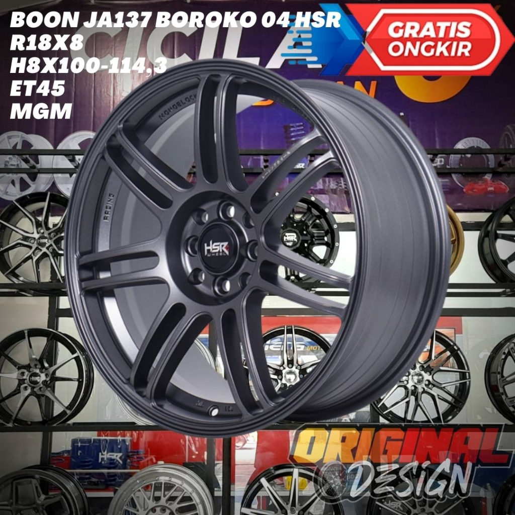 Velg Mobil Racing Ring 18 HSR BOON R18 Raize , Rocky , Mobilio , City