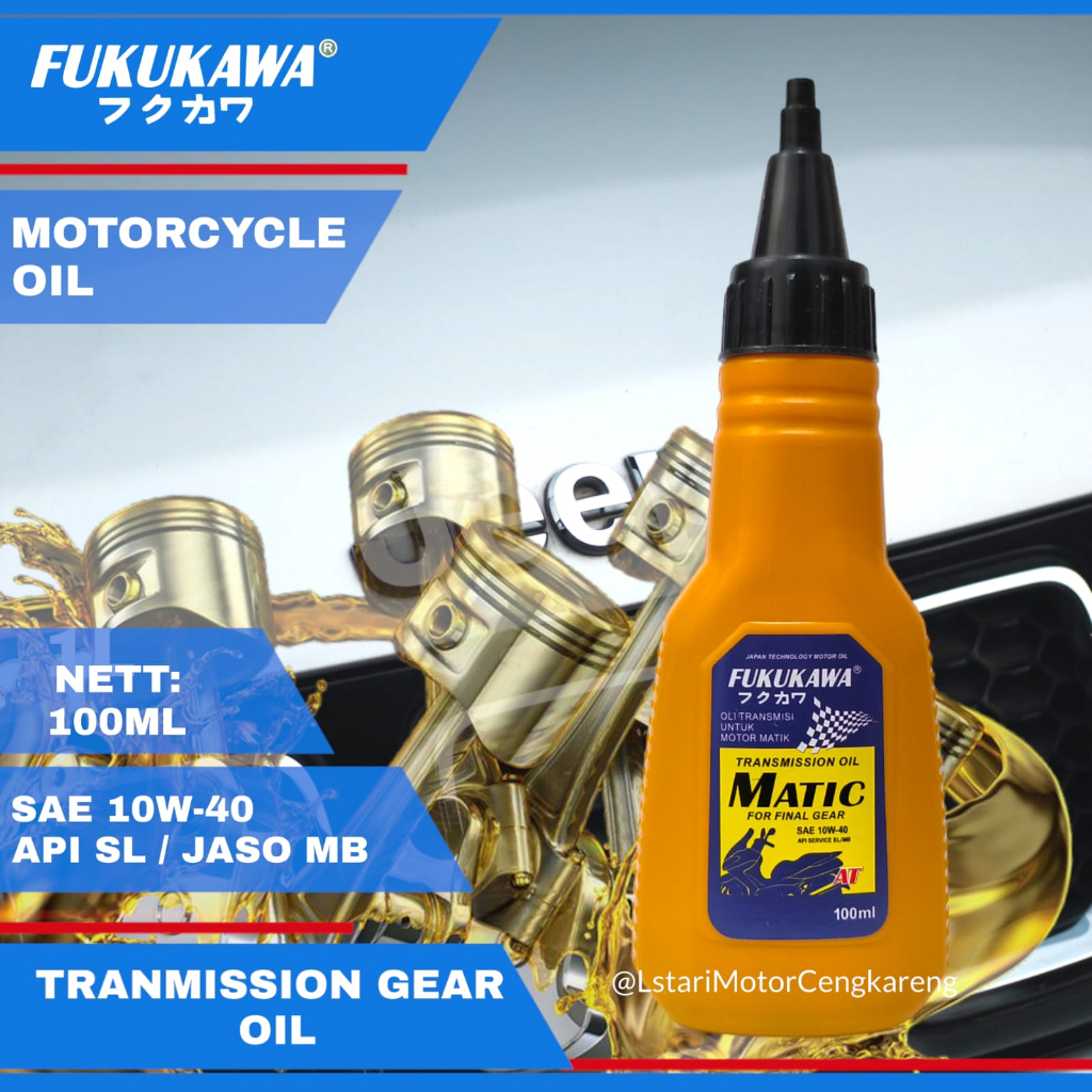 PAKET OLI MESIN MOTOR MATIC FUKUKAWA GOLD 10W-30 0.8L TEKNOLOGI JAPAN