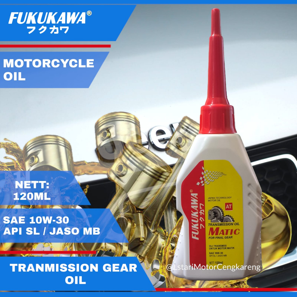 PAKET OLI MESIN MOTOR MATIC FUKUKAWA GOLD 10W-30 0.8L TEKNOLOGI JAPAN