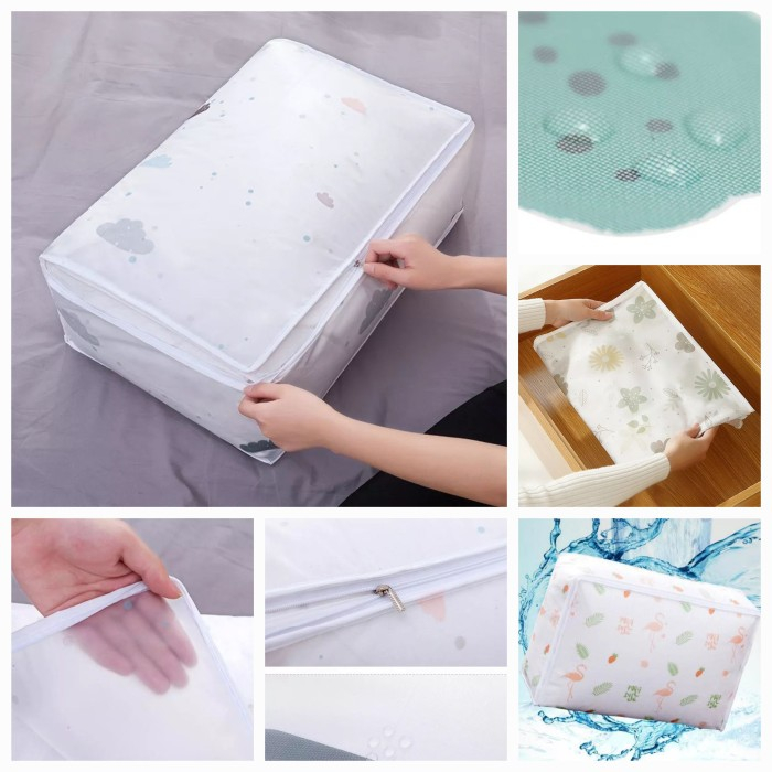 TEMPAT PENYIMPANAN PAKAIAN STORAGE BAG TEMPAT BED COVER PAKAIAN DUST COVER PEMBUNGKUS SELIMUT SERBAGUNA