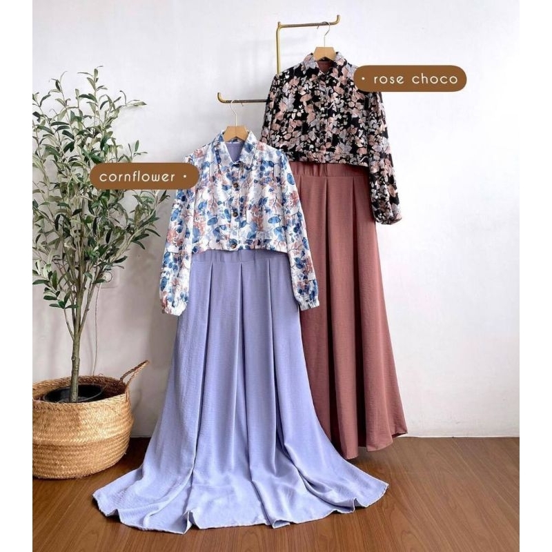 RINARA SET OUTER TERBARU DRESS BLEZER VIRAL DRESS OUTER PISAH