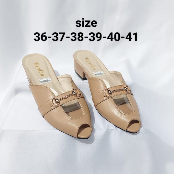 Sandal Wanita Dewasa Sendal Slop Pesta Kekinian Hak 3 Cm Bella BL272