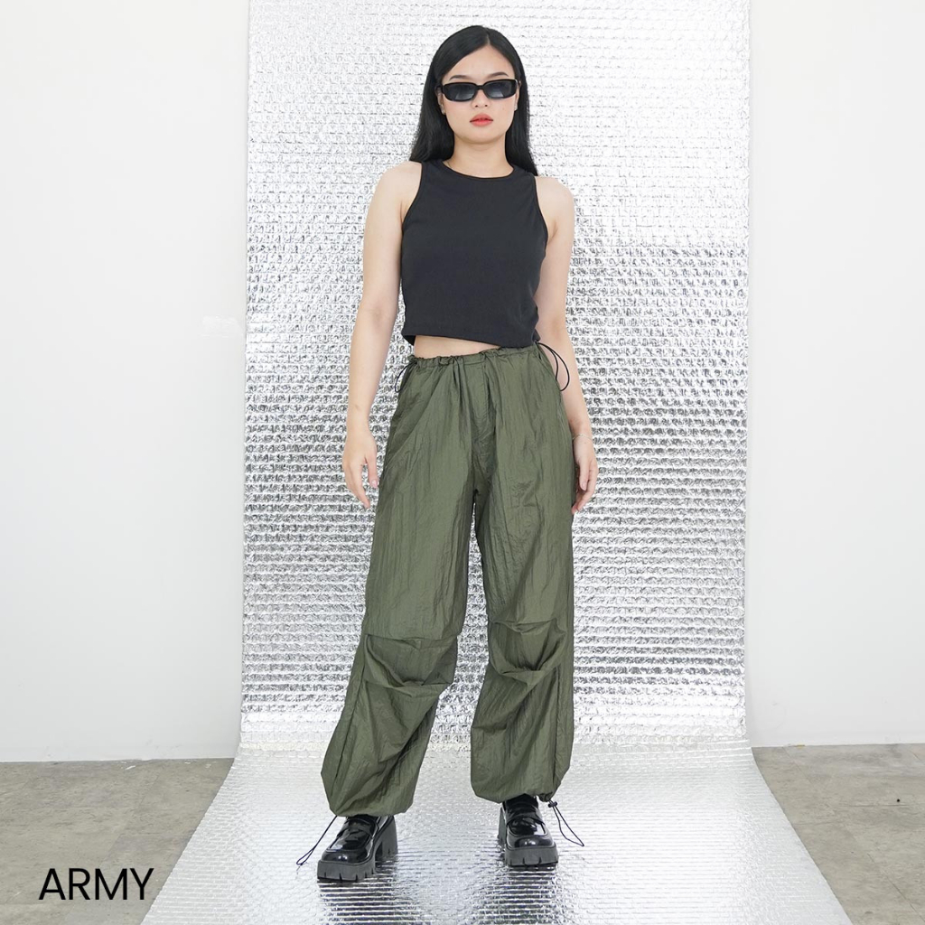 Cargo Pants Crinkle Fumi Celana Panjang Wanita