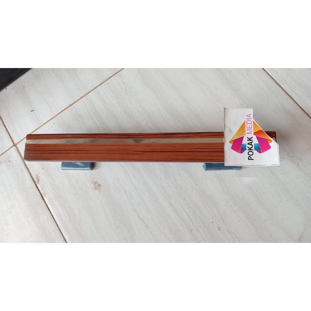 handle pintu motif kayu tarikan pintu minimalis coklat 34 cm