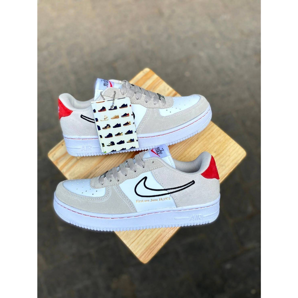 Nike Air force1 First Use Light stone || Quality Premium