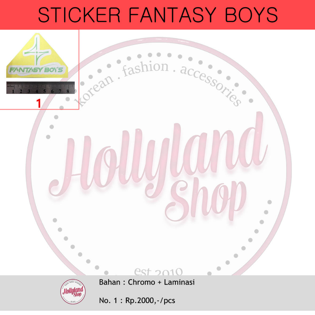 

Sticker Fantasy Boys (5pcs Sticker) Unofficial