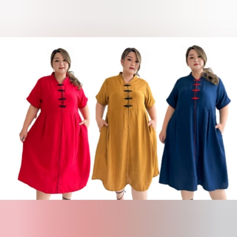 CHINESSE DRESS CHEONGSAM JUMBO BIGSIZE XXXL