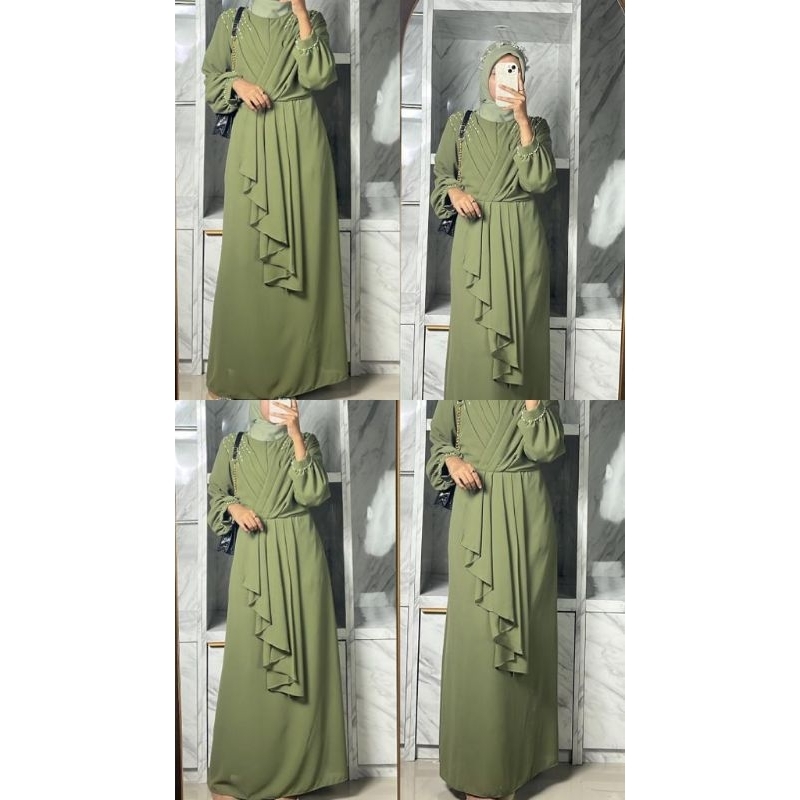 FREE SCRUNCHIE READY STOCK SARA DRESS / GAMIS PAYET PREMIUM / GAMIS KONDANGAN