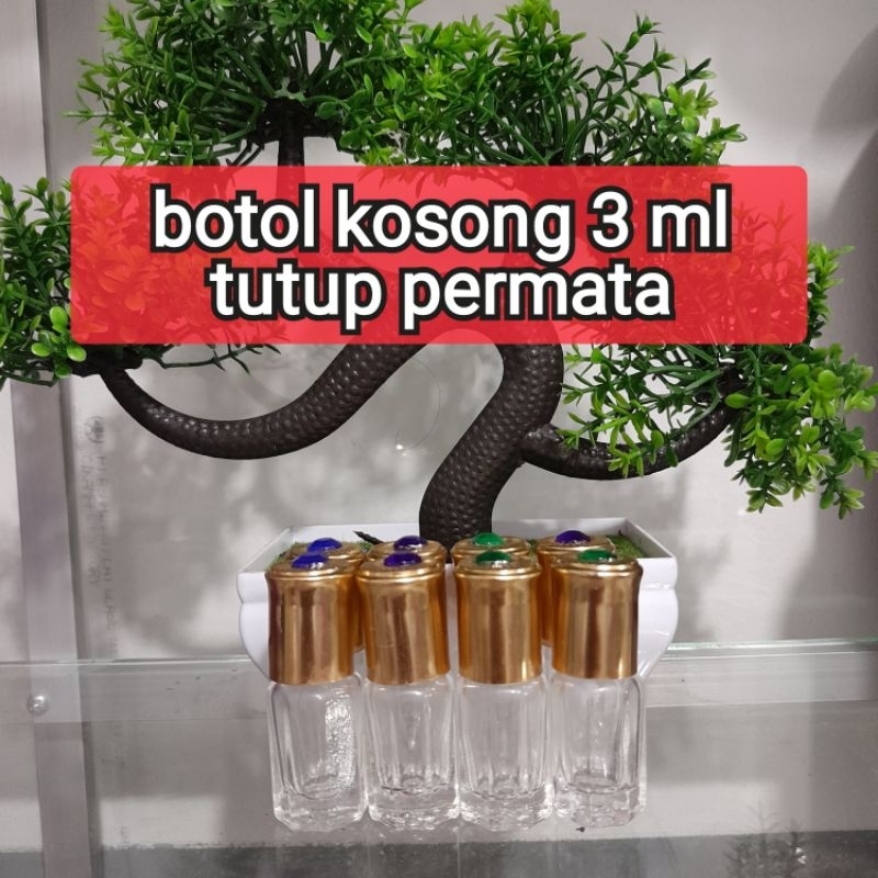 Botol Parfum Kosong Roll On Isi 3 Ml Tutup Permata Botol Kosong Parfume Botol Parfum Refill Botol Pa