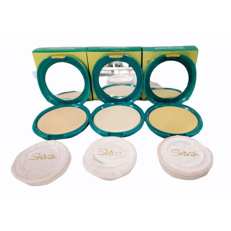 ❤ MEMEY ❤ SKIVA Beauty Compact Powder De Luxe | Bedak Compact Dus Hijau