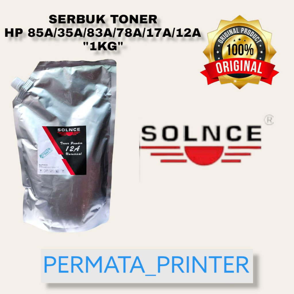 SERBUK TONER REFILL SOLNCE 85A/83A/35A/78A/12A/17A