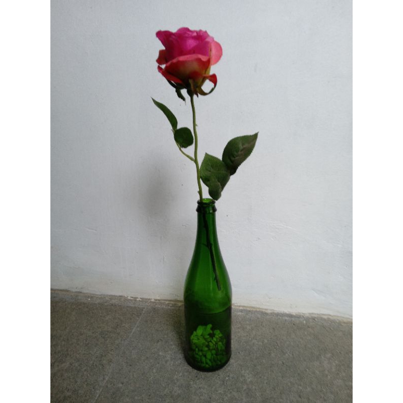 BUNGA MAWAR PLASTIK PRELOVED ( PINK/ VINOTI LIVING )