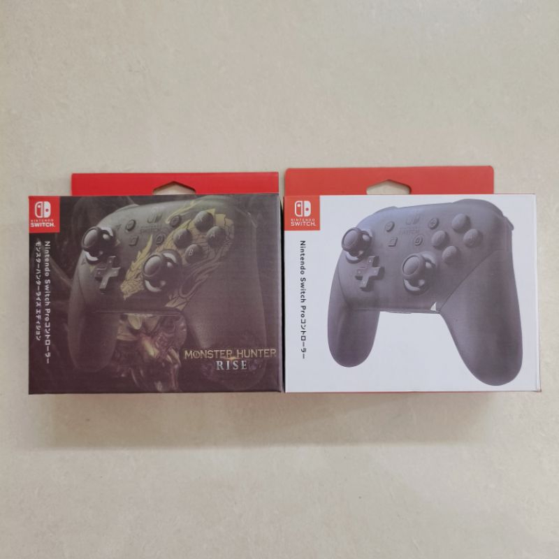 (OEM NFC) Pro Controller Nintendo Switch ProCon Stick Stik Hitam Monster Hunter